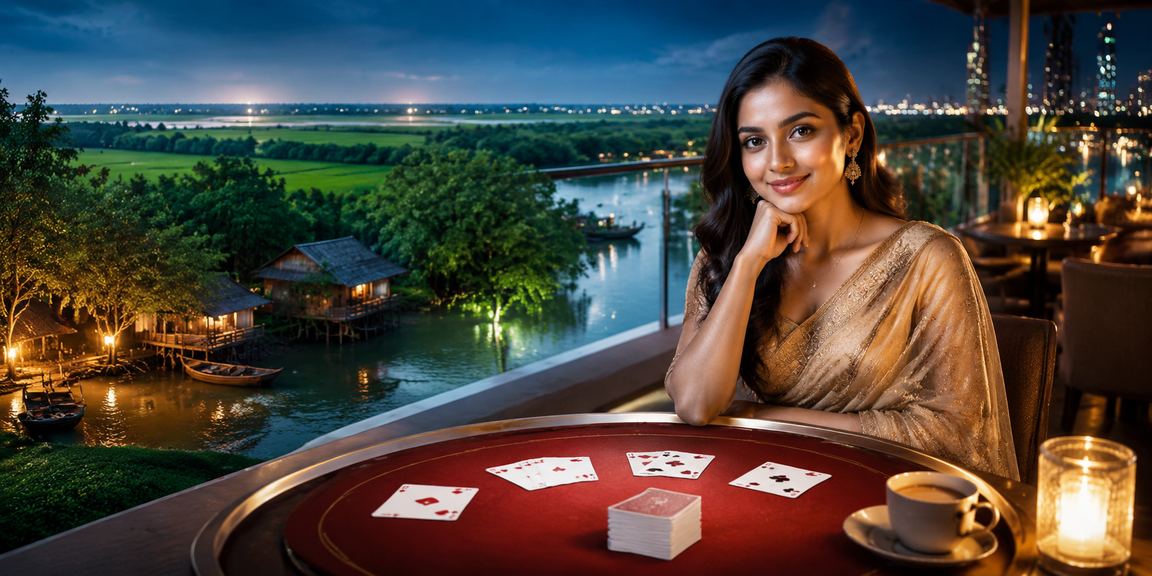 সুন্দরবন এলাকায় রামি কার্ড গেম খেলার দৃশ্য